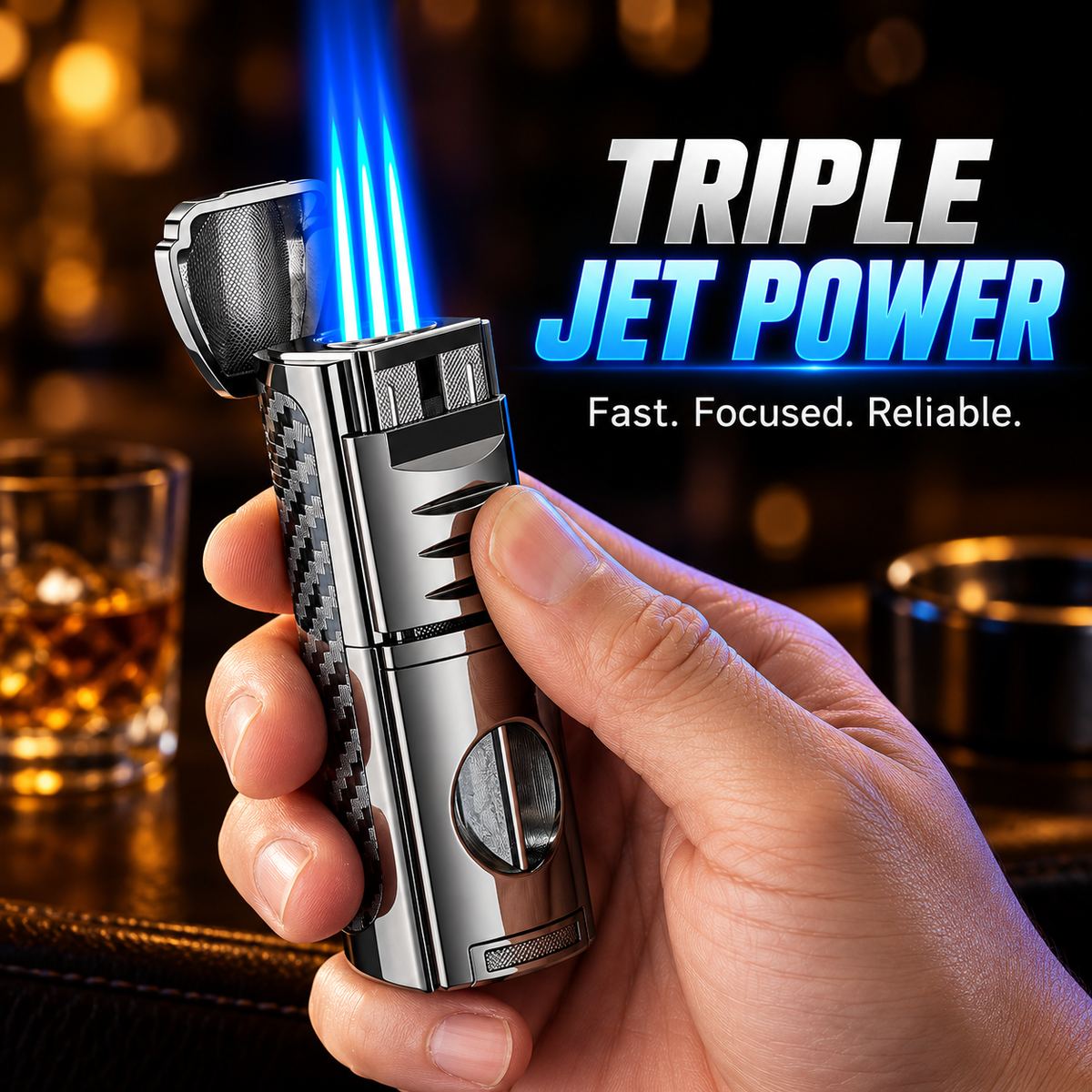 New Vintage Luxury 4-in-1 Multifunctional Cigar Lighter