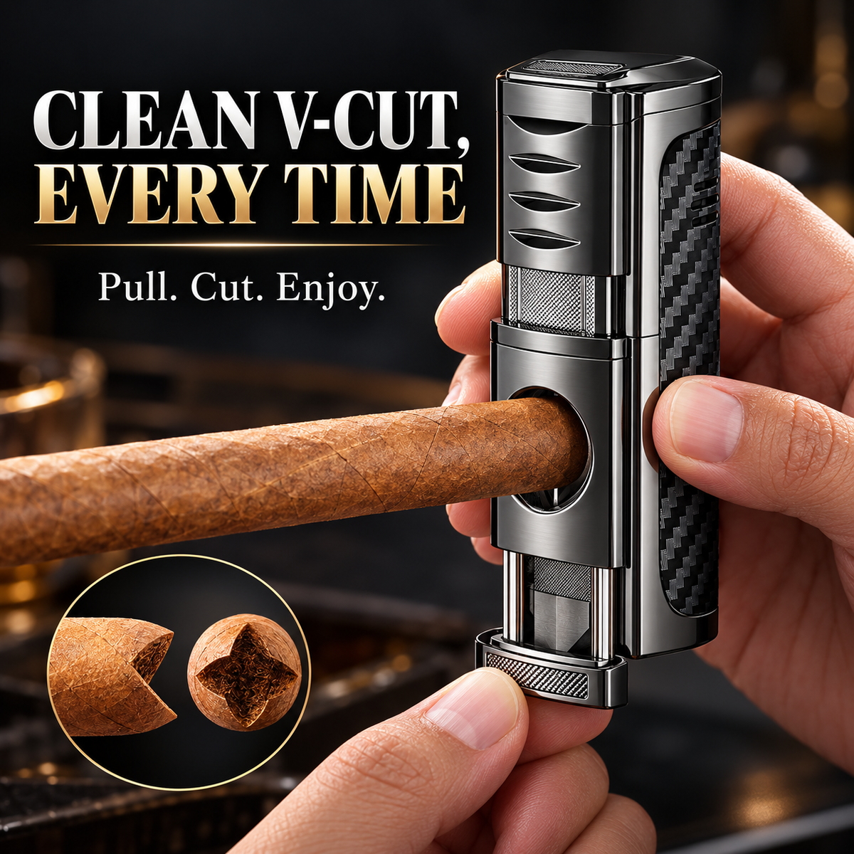 New Vintage Luxury 4-in-1 Multifunctional Cigar Lighter