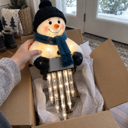 🔥 Today 49% OFF - WinterGlow Snowman Icicle Light Decor