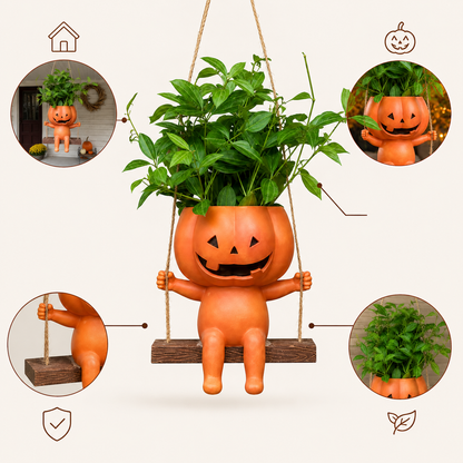 Halloween Early Bird Sale |49% OFF-Swing Pumpkin Flower Pot🎃