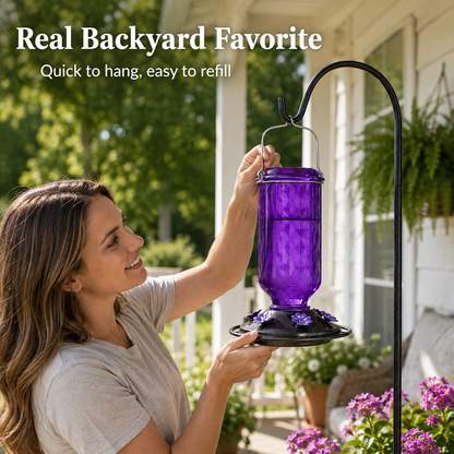 Glass Hummingbird Feeder