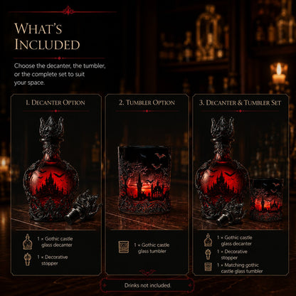 🔥Last Day 49% OFF - 🦇🍺Gothic Vampire Castle Whisky Decanter & Tumbler(📦Buy 2 Free Shipping) - Gothic Bottl🎁