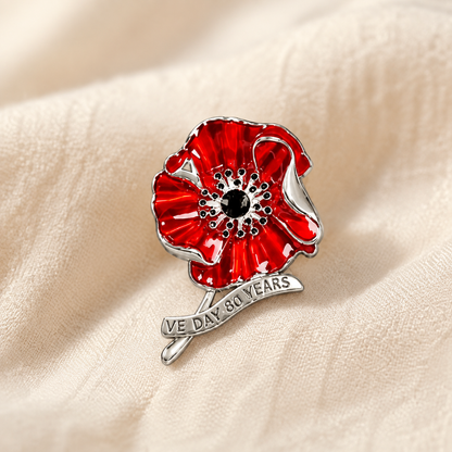 VE Day 80 Poppy Brooch | Limited Edition Anniversary Keepsake