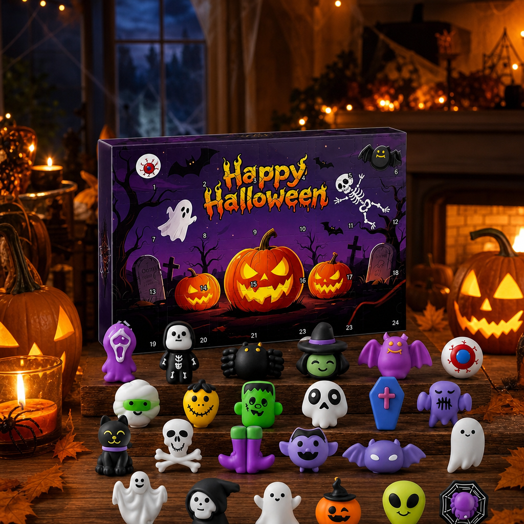 🎃2026 Halloween Countdown Calendar Blind Box Squishy💀