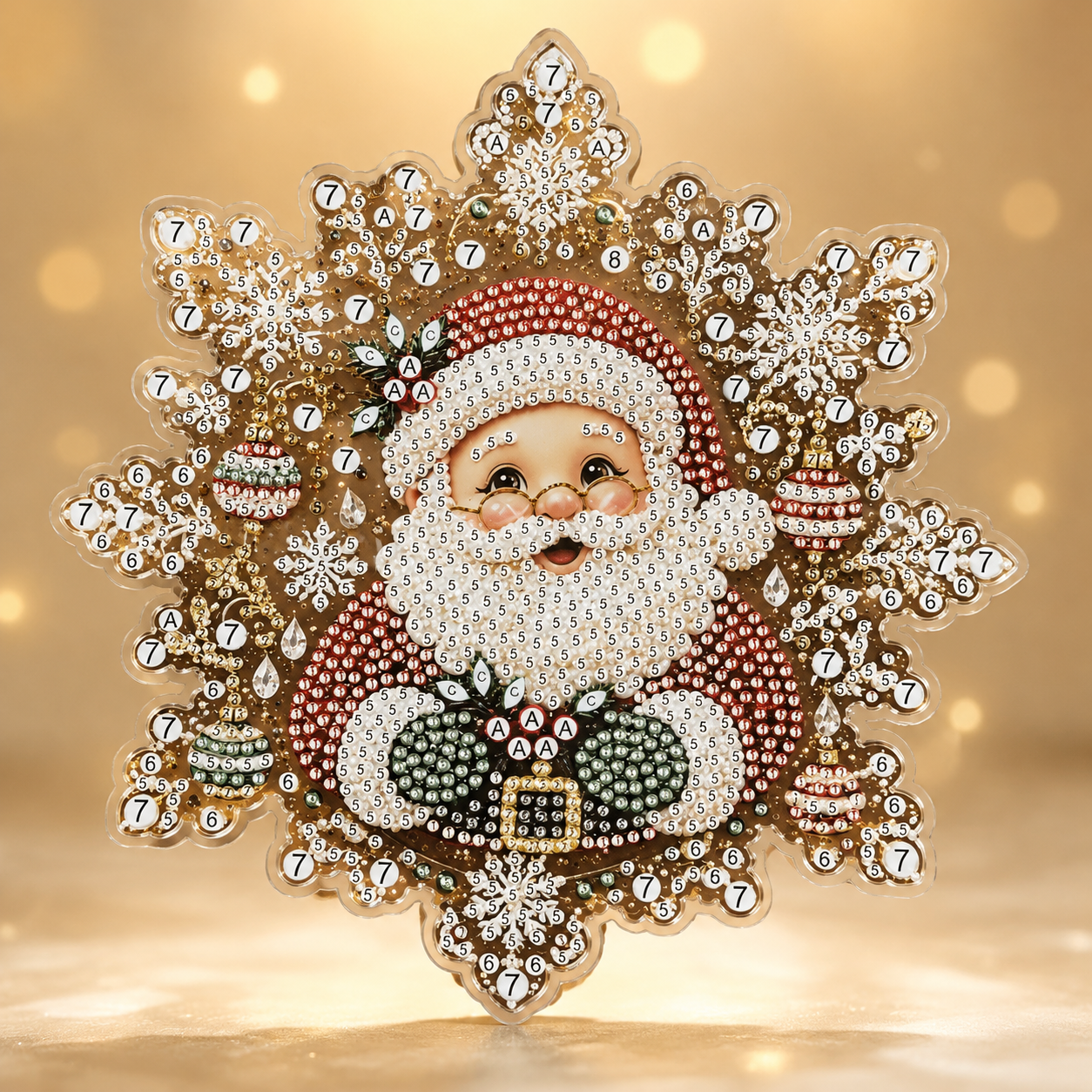 🎅Christmas Pre Sale 60% OFF!!🎄Christmas Pearl Diamond Art Hanging Ornament Kit | Resistant Non-Fading Pearl Beads DIY Handmade Holiday Hanging Decor 🎅💎