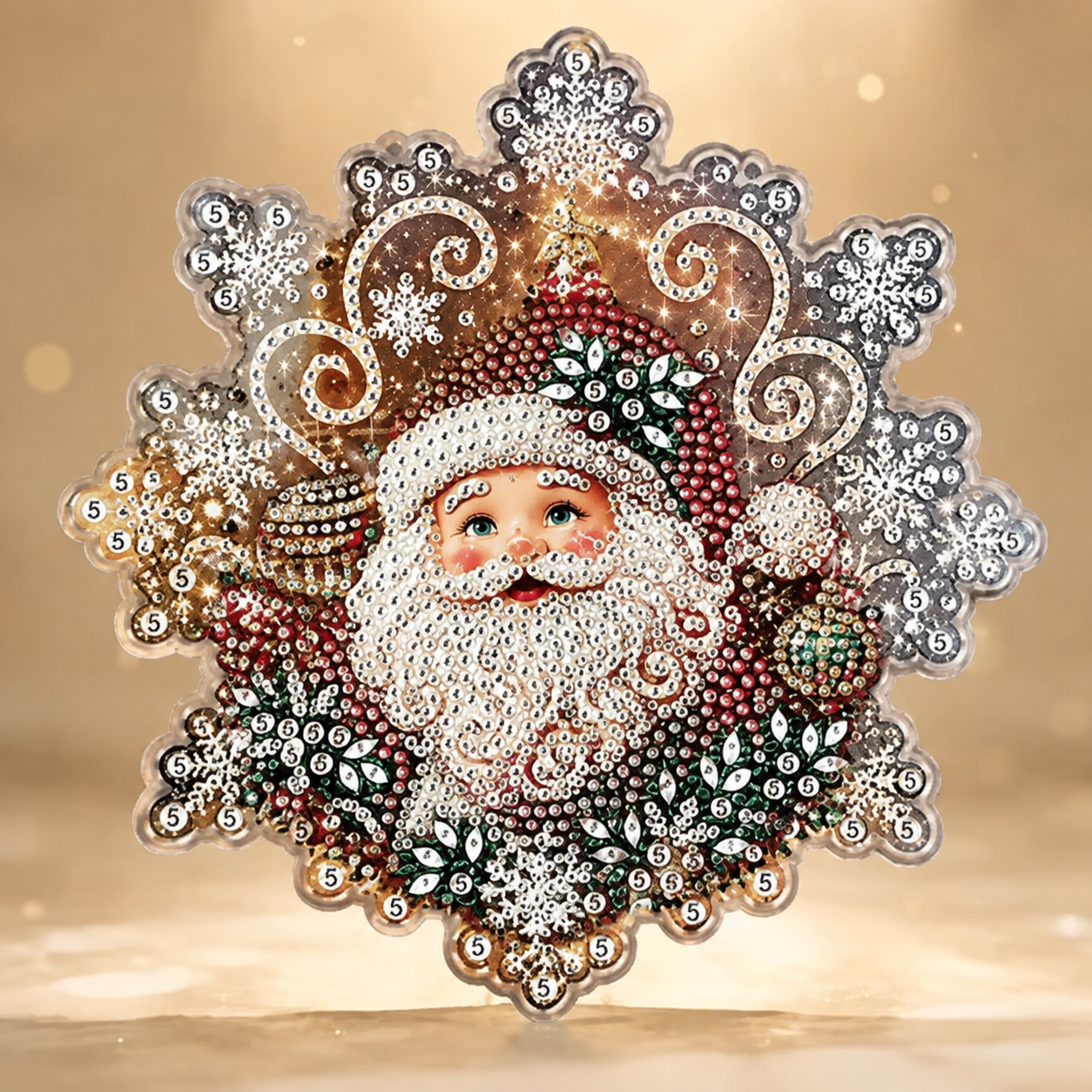 🎅Christmas Pre Sale 60% OFF!!🎄Christmas Pearl Diamond Art Hanging Ornament Kit | Resistant Non-Fading Pearl Beads DIY Handmade Holiday Hanging Decor 🎅💎