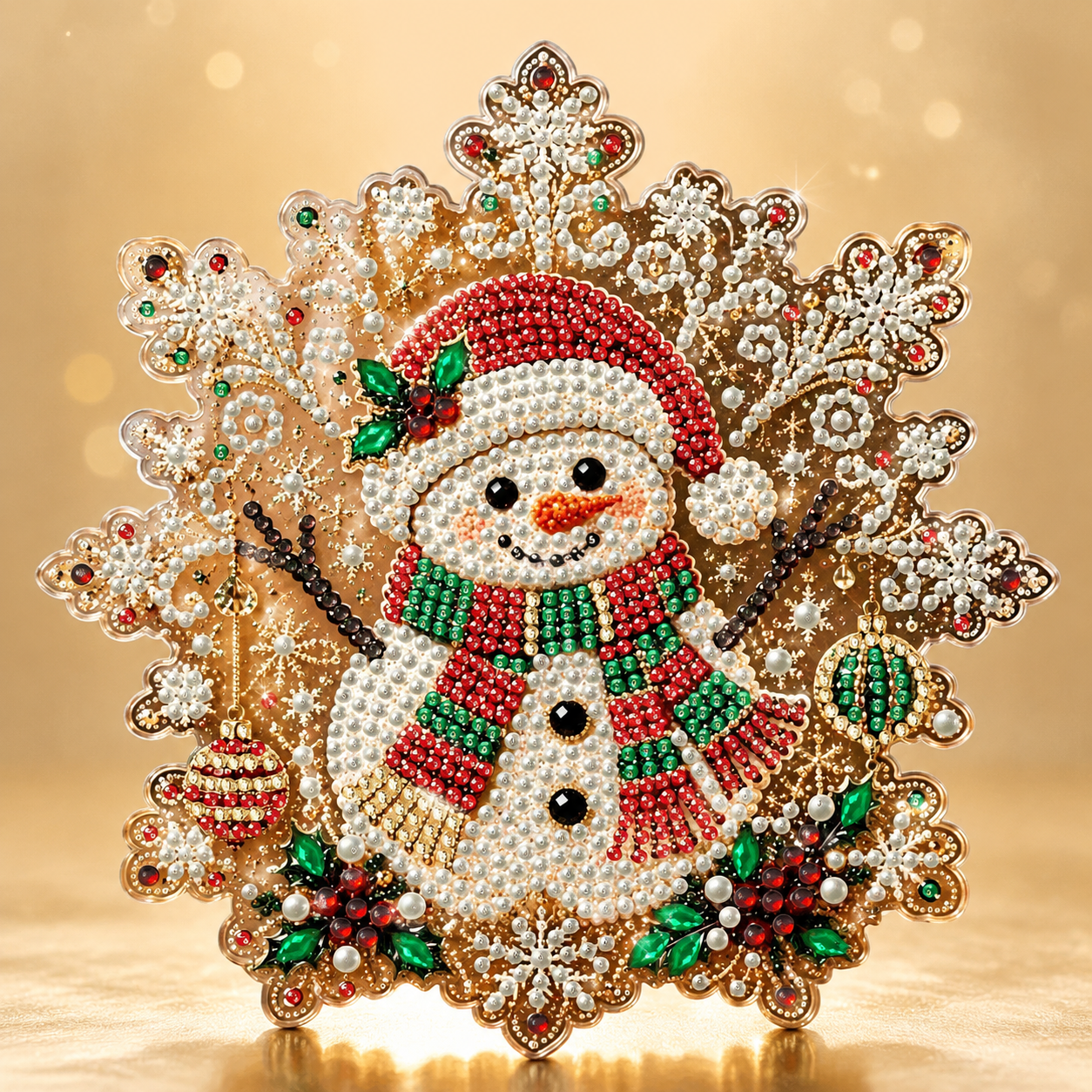 🎅Christmas Pre Sale 60% OFF!!🎄Christmas Pearl Diamond Art Hanging Ornament Kit | Resistant Non-Fading Pearl Beads DIY Handmade Holiday Hanging Decor 🎅💎