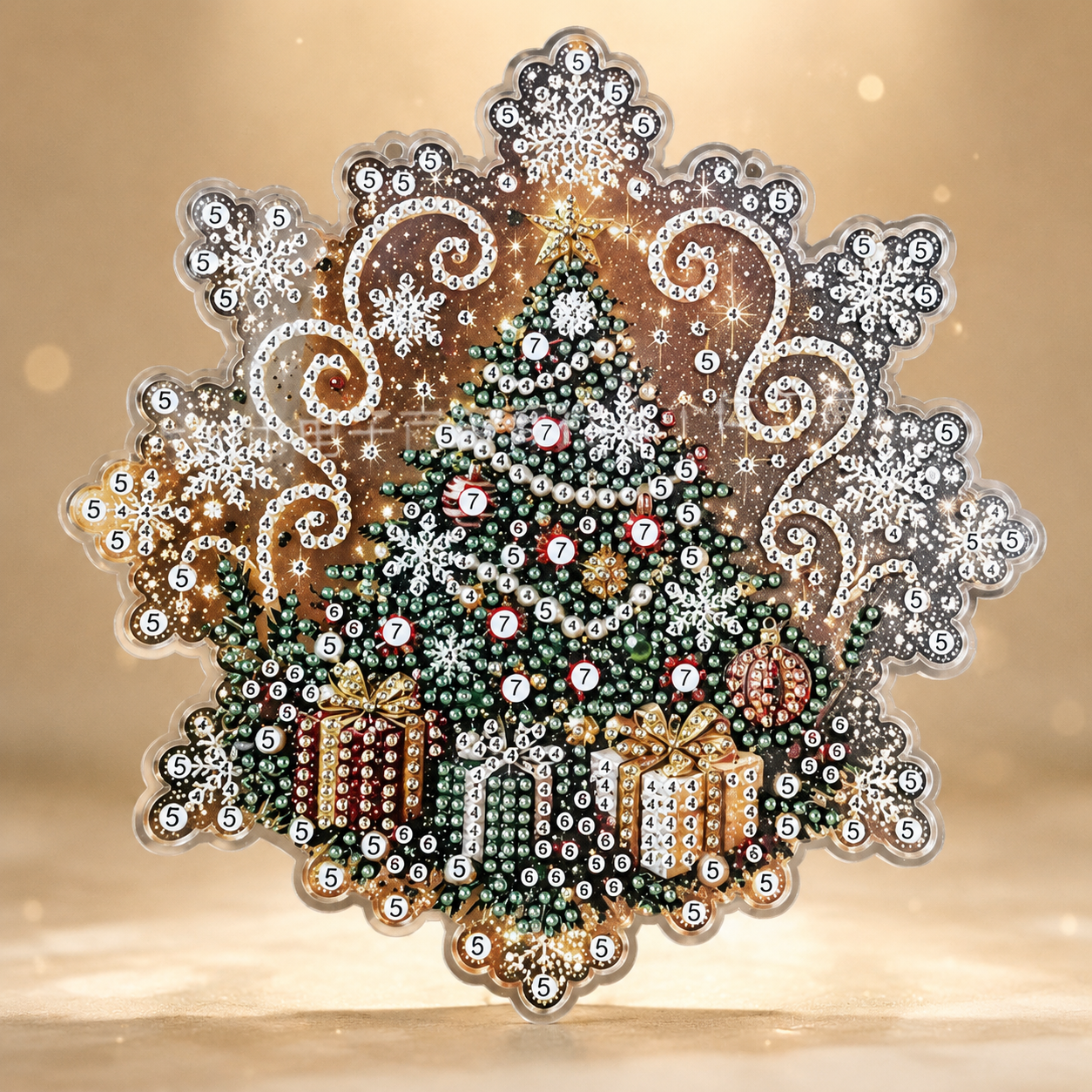🎅Christmas Pre Sale 60% OFF!!🎄Christmas Pearl Diamond Art Hanging Ornament Kit | Resistant Non-Fading Pearl Beads DIY Handmade Holiday Hanging Decor 🎅💎