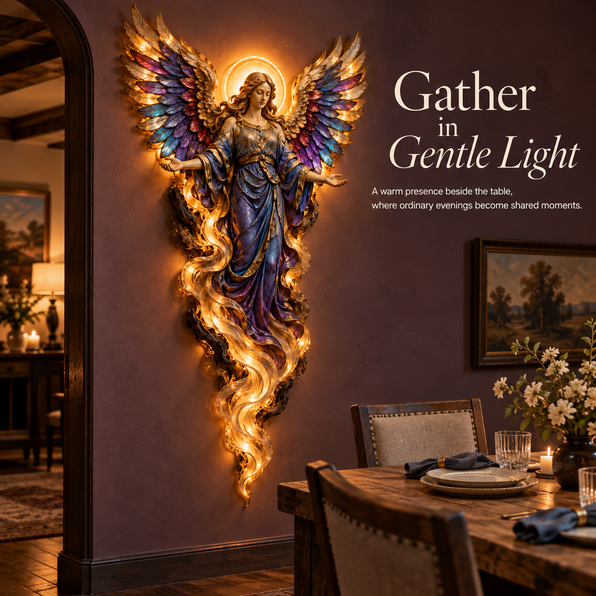 ✝️ ✨ Heavenly Radiance™ Lighted Angel Wall Sculpture