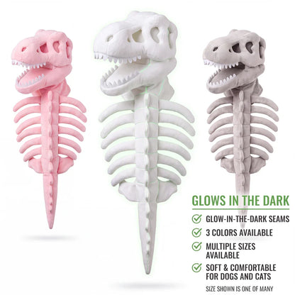 🎉🦖 Glow-in-the-Dark Dinosaur Skeleton Cat Costume — Let Your Kitty Roar at Night! ✨