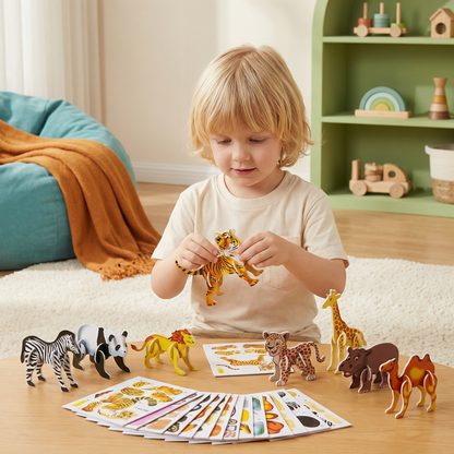 3D Cartoon Puzzle Set for Children