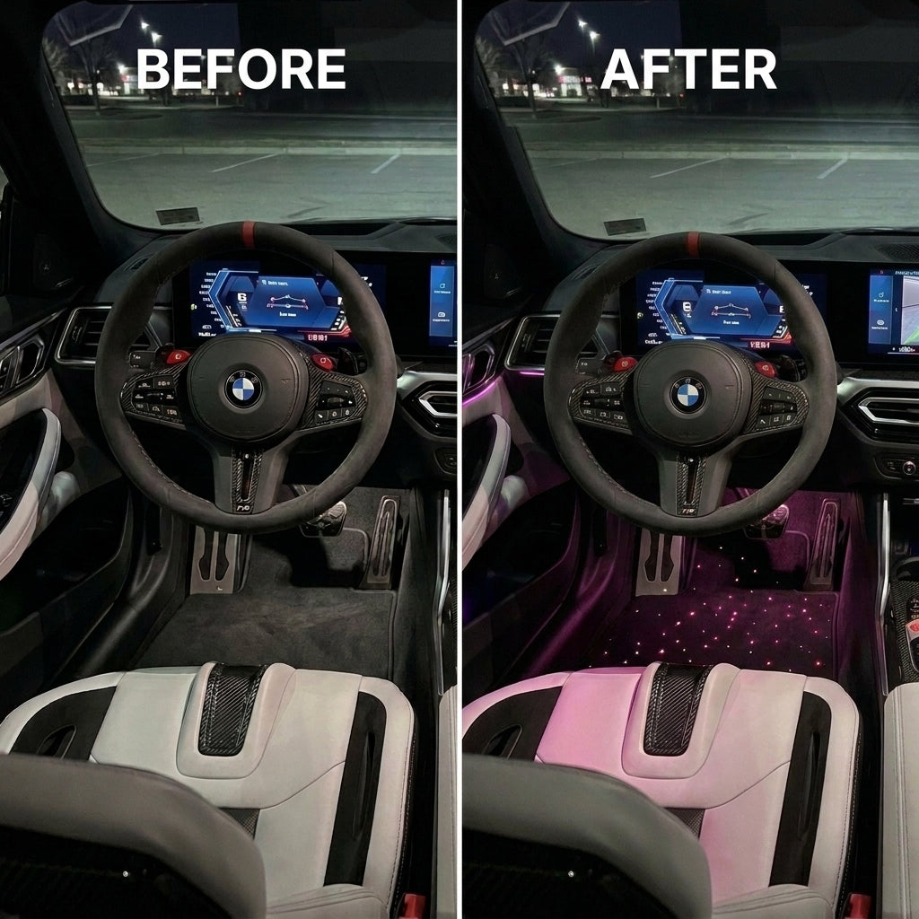 Luxury LED Light 3D Ambient Lighting Car Floor Mat