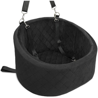 Elevated Dog Car Seat with Built-In Safety Harness