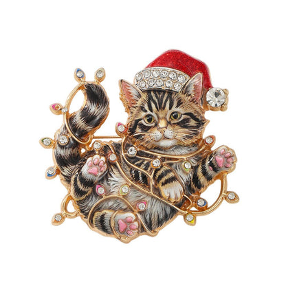 Christmas Enamel Lapel Pin Collection (16 Cute Designs)