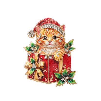 Christmas Enamel Lapel Pin Collection (16 Cute Designs)