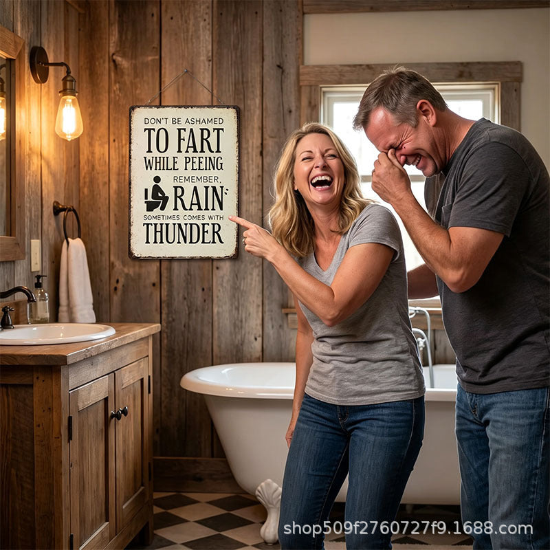 ⚡️Last Day 49%OFF🔥-Funny Bathroom Rules Wooden Sign