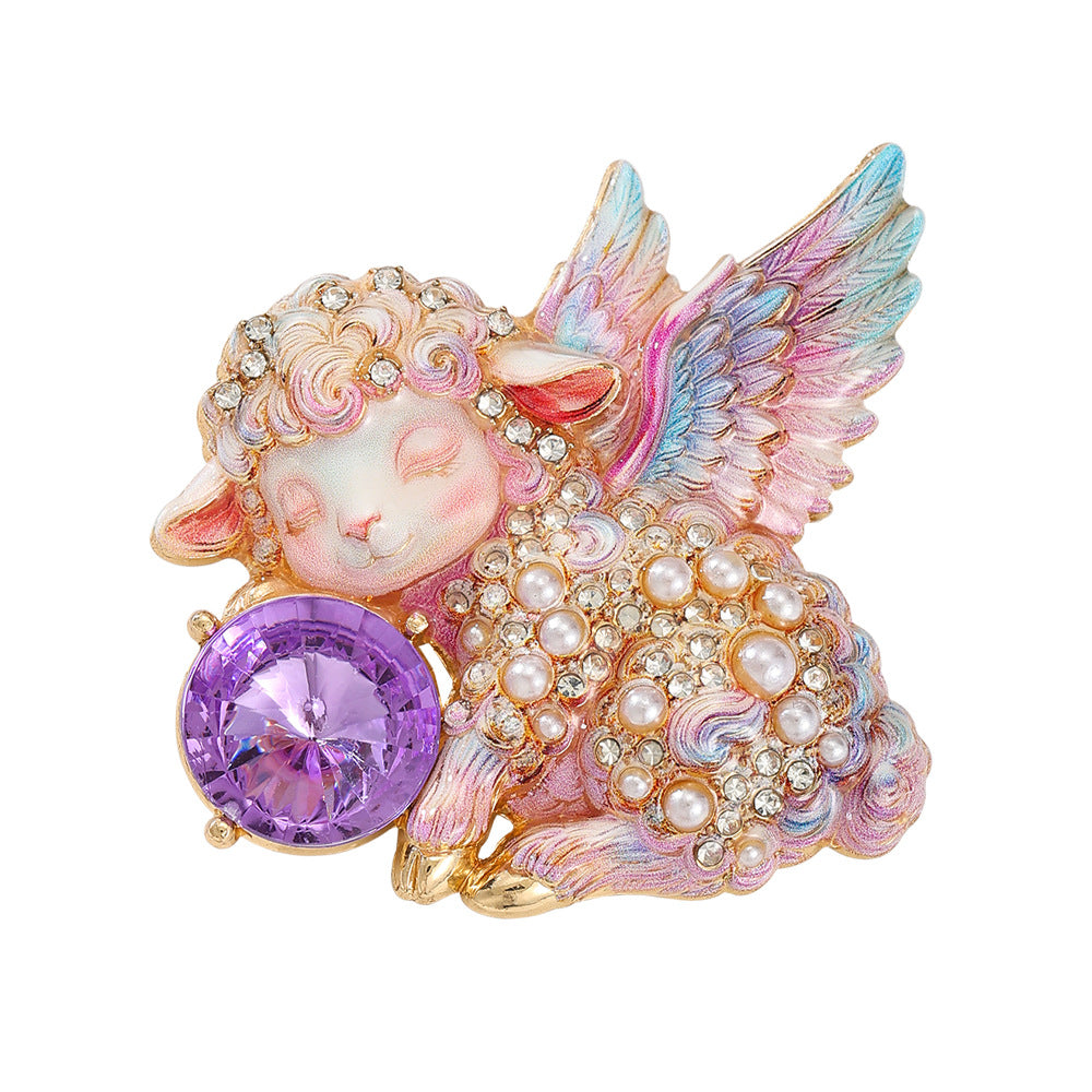 Limited Edition Guardian Angel Lamb Lapel brooch
