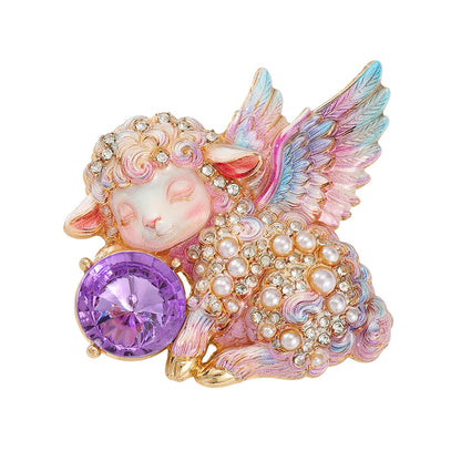 Limited Edition Guardian Angel Lamb Lapel brooch