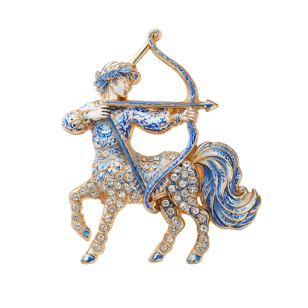 Luxury Zodiac Enamel Brooch – Choose Your Sign