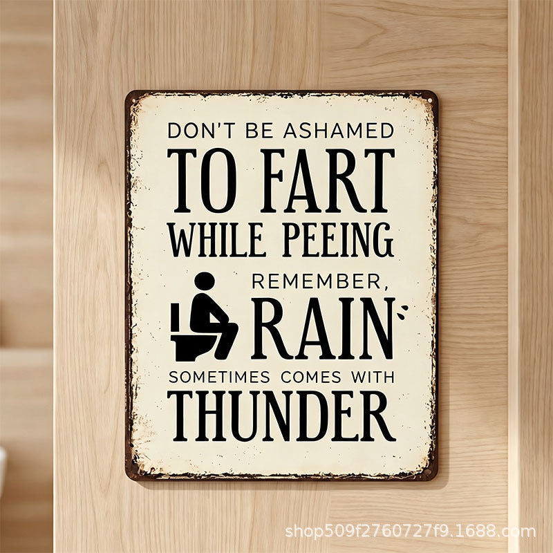 ⚡️Last Day 49%OFF🔥-Funny Bathroom Rules Wooden Sign