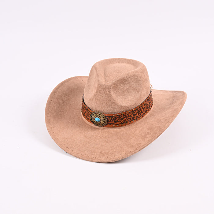 Carved Turquoise cowboy hat style