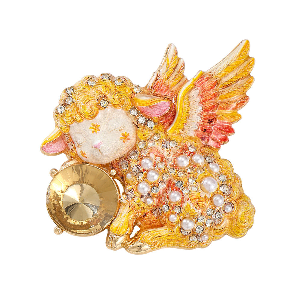 Limited Edition Guardian Angel Lamb Lapel brooch