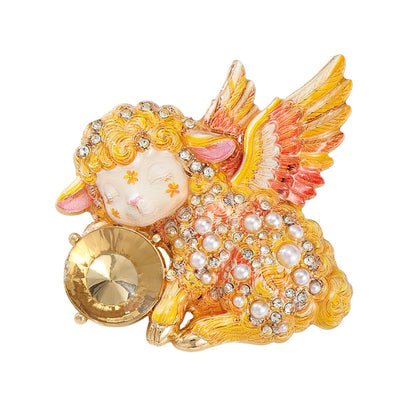 Limited Edition Guardian Angel Lamb Lapel brooch