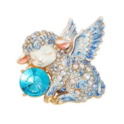 Limited Edition Guardian Angel Lamb Lapel brooch
