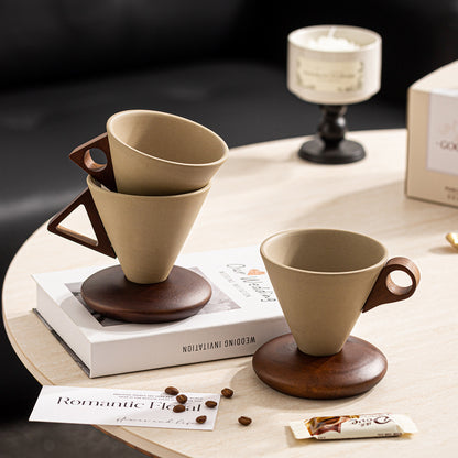 Sora Wood Handle Coffee Cup – 250ml