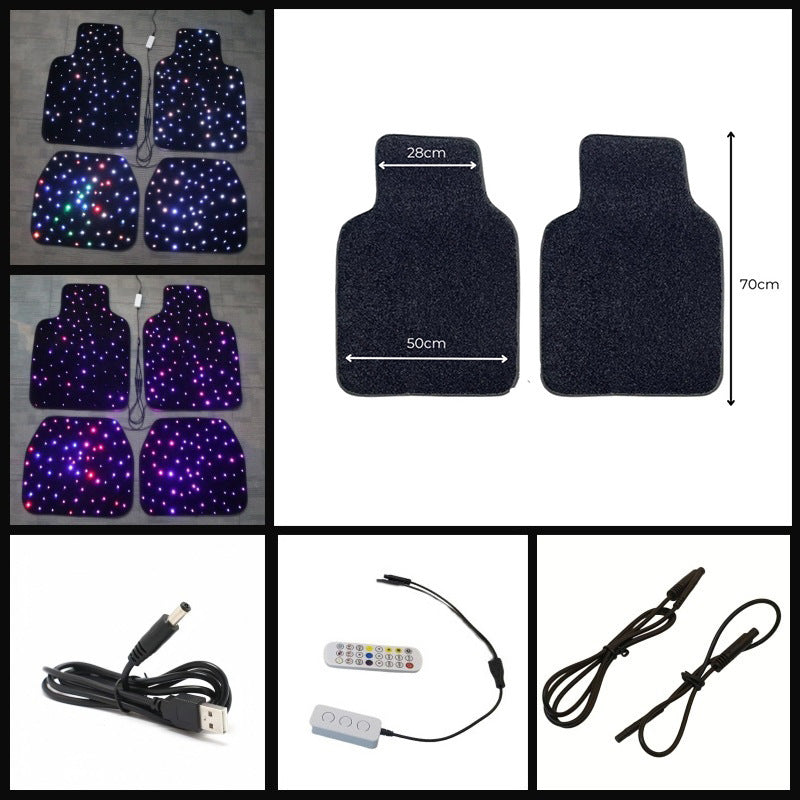 Luxury LED Light 3D Ambient Lighting Car Floor Mat