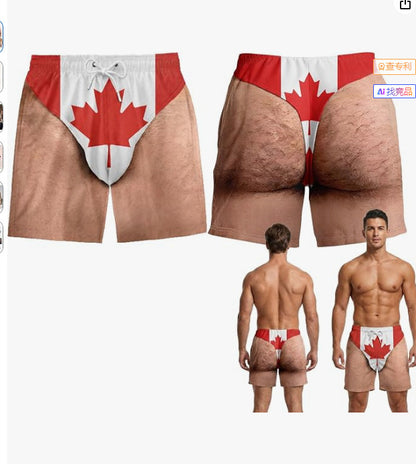 The "Cheeky Commando" Novelty Prank Swim Trunks – Guaranteed to Cause Double-Takes!