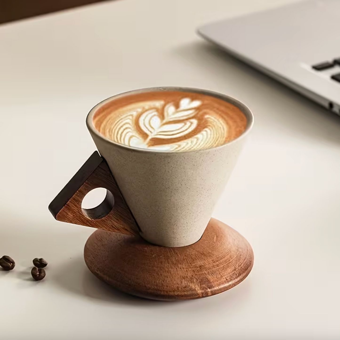 Sora Wood Handle Coffee Cup – 250ml