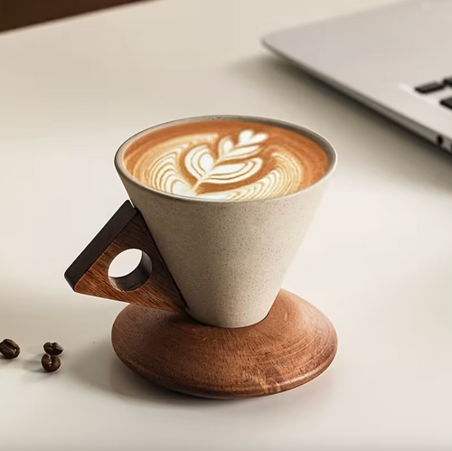Sora Wood Handle Coffee Cup – 250ml