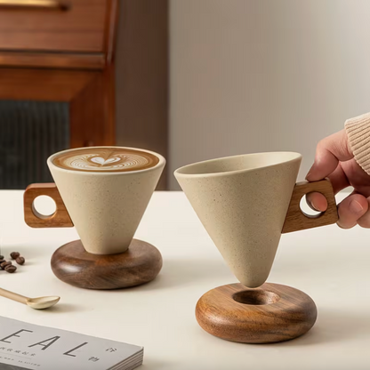 Sora Wood Handle Coffee Cup – 250ml