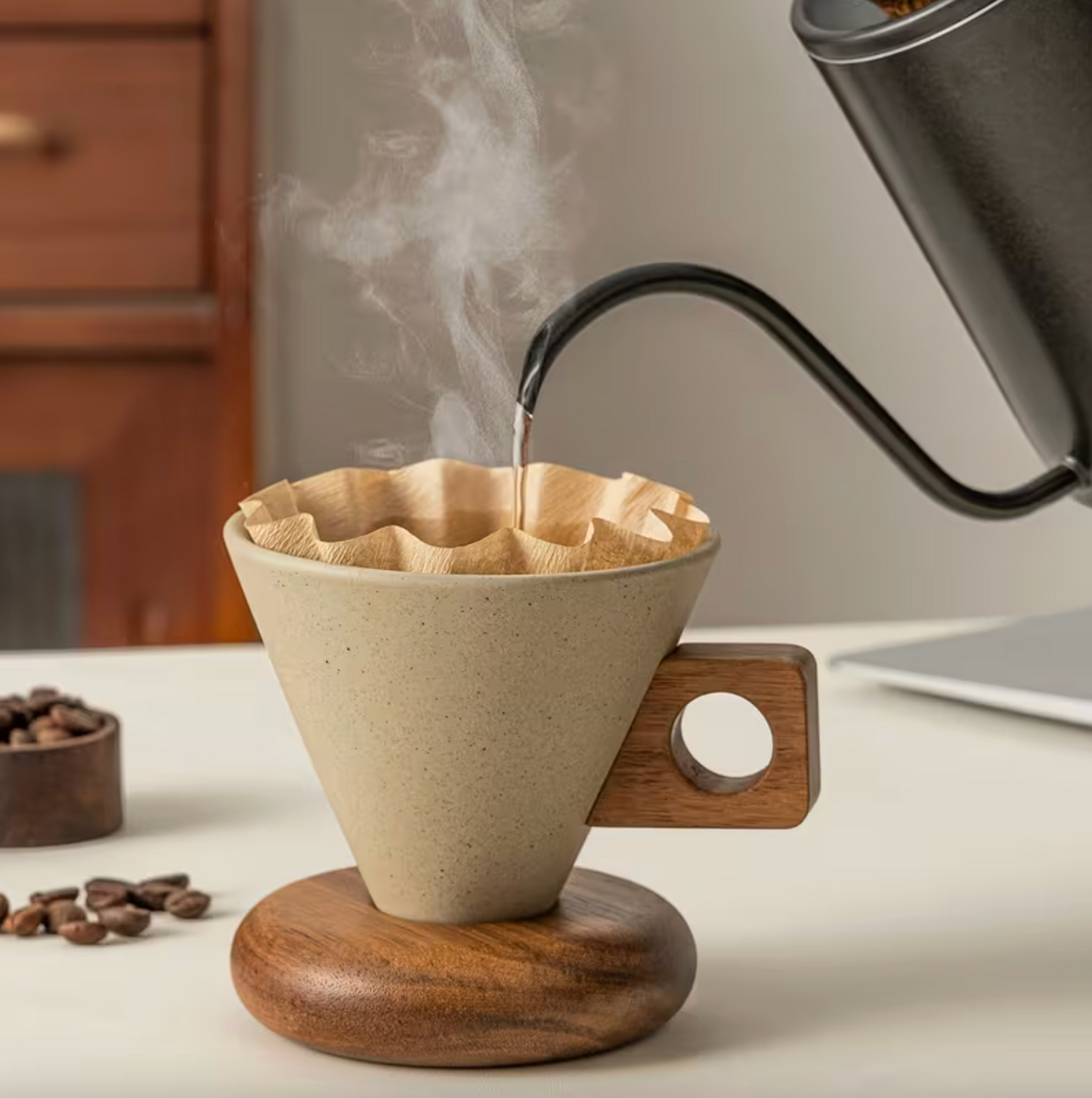 Sora Wood Handle Coffee Cup – 250ml
