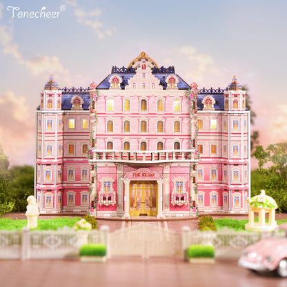 TONECHEER 3D Puzzle DIY Desktop Storage Kit   (Pink Holiday)