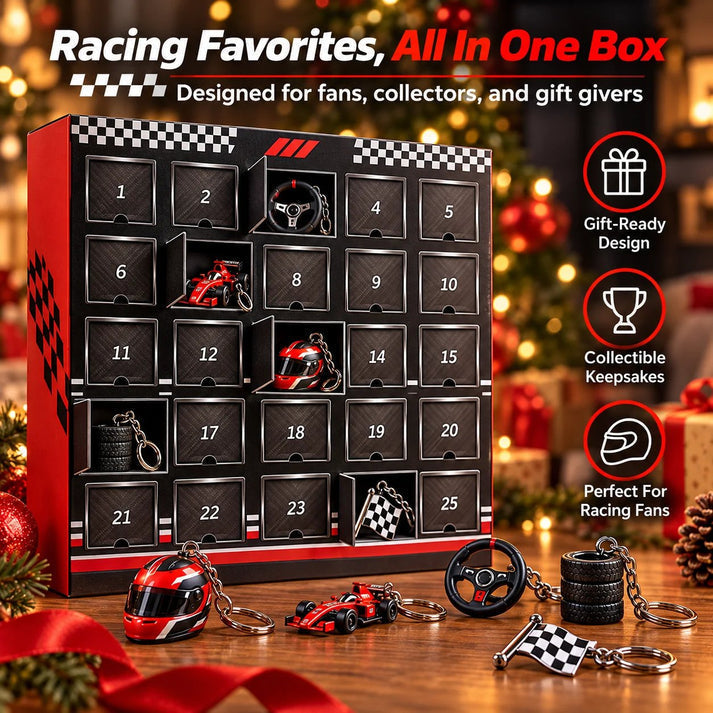 🏁 25-Day Formula Racing Advent Calendar – Ultimate Christmas Countdown for Racing Fans