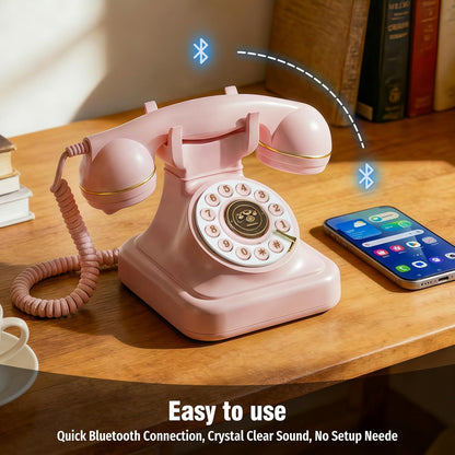 ☎️🌈 Vintage Old Fashioned Telephone with Speakerphone & Volume Control 📞