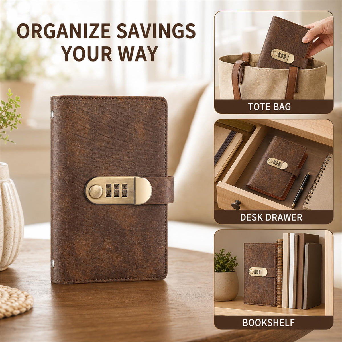 Lockable Cash Savings Binder & Budget Organizer