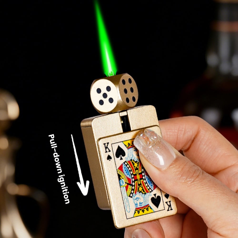 Stress-Relief Rotating Dice Lighter