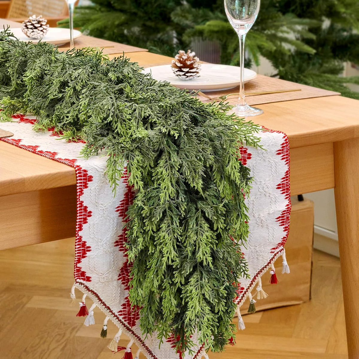 🎁Hot Sale Promotion 49% OFF🔥5-6 FT Christmas Cedar Garland for Mantle