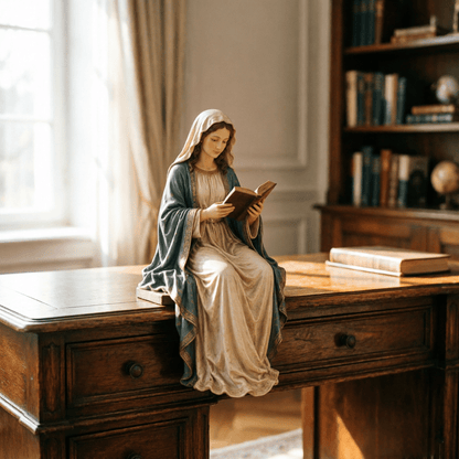 ✝️📖Faith & Wisdom Jesus and Mary Shelf Decor