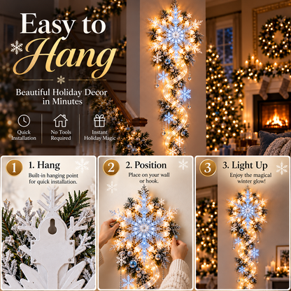 ❄️ Giant Snowflake Blizzard Trail™- Let the Snowstorm Glow Indoors