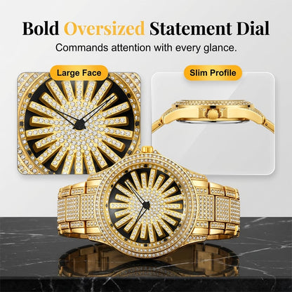 Rotating Dial Diamond-set Exquisite Watch