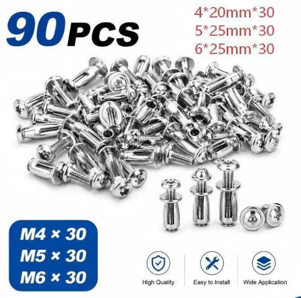 40-Piece Expansion Screw & Petal Nut Kit That Locks Into Hollow Walls