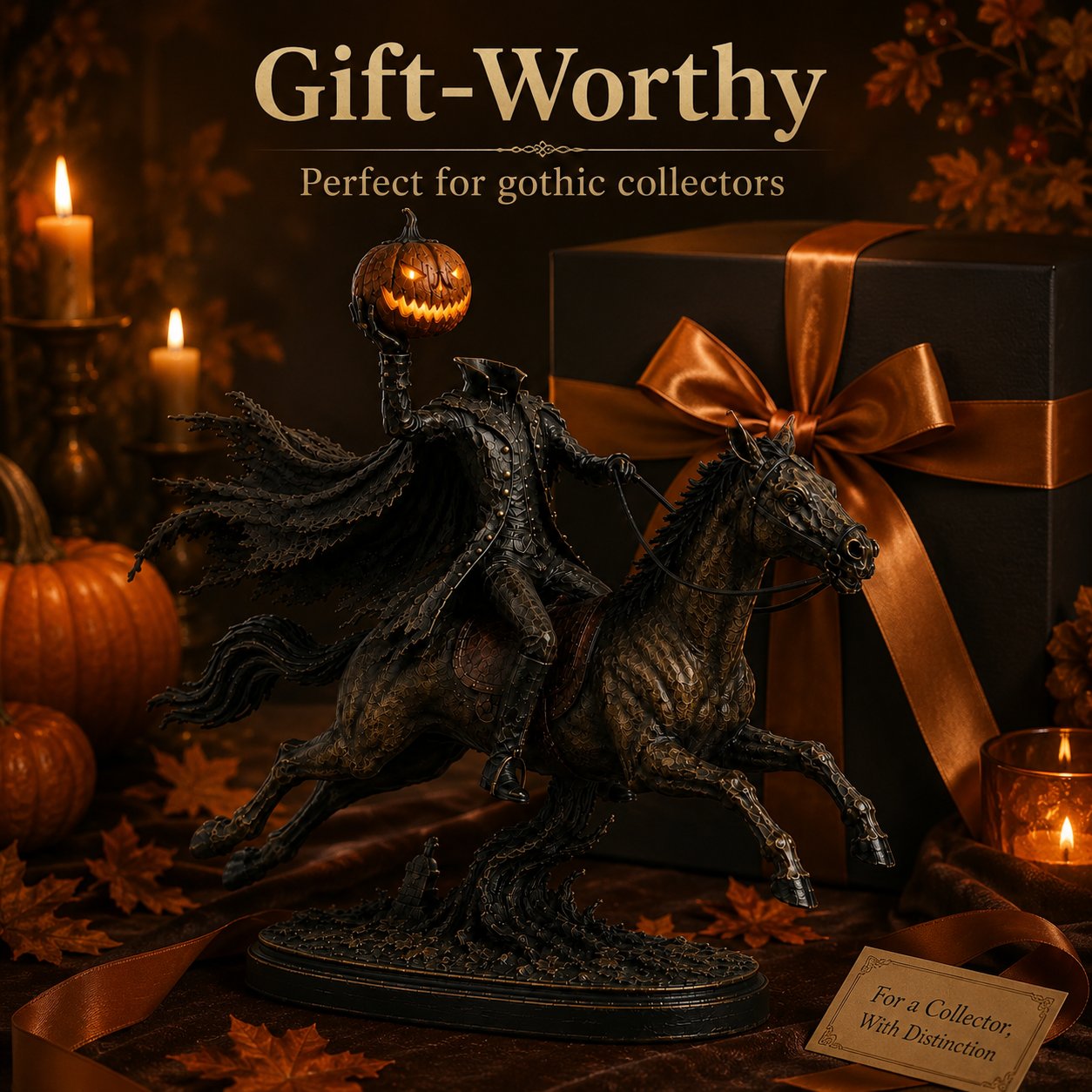 🎃🏇 Midnight Chase Headless Horseman Statue