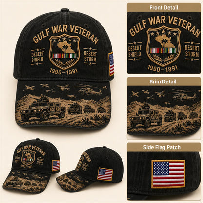 🏆Last Day Promo: 49% OFF! 🏜️ Desert Storm Veteran Commemorative Cap – Gulf War Desert Shield Veteran Hat