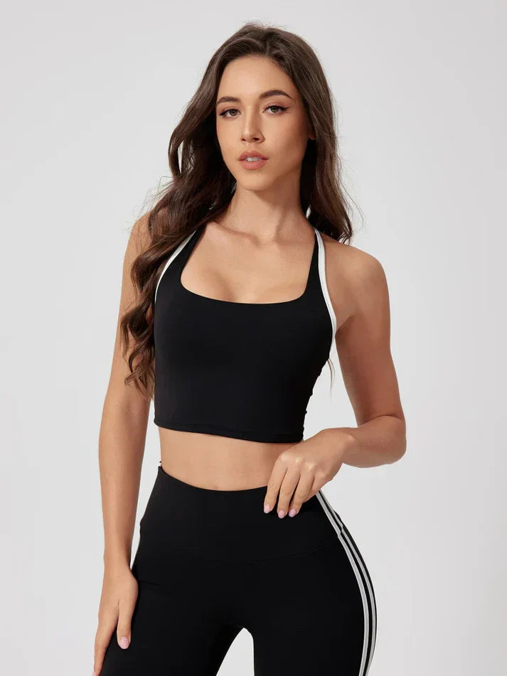 Color-Blocked Stripes Bra