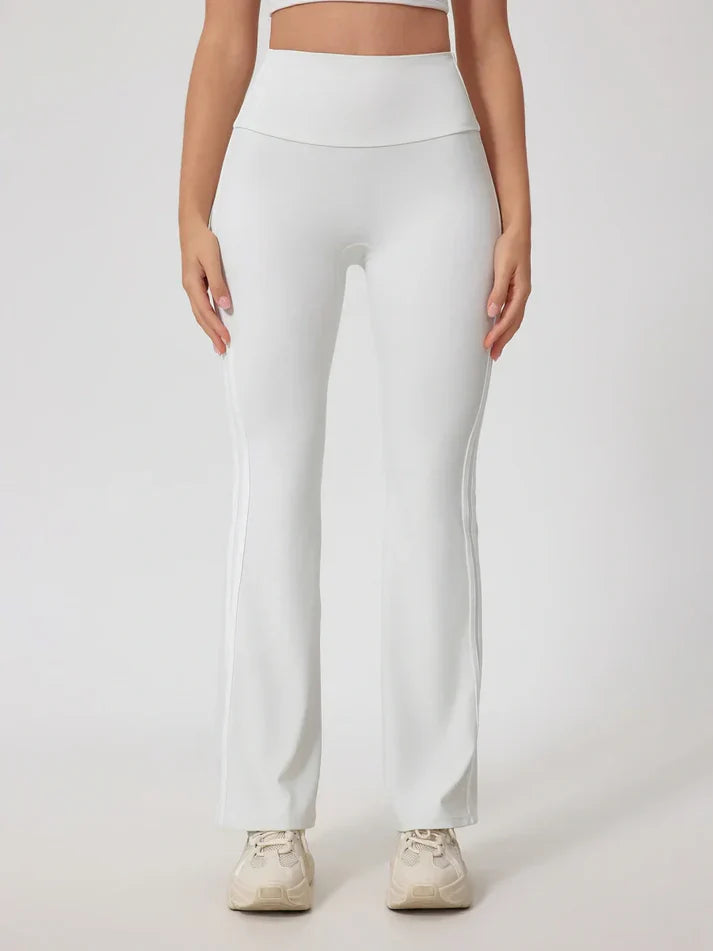 Side-Stripes Flared Leggings