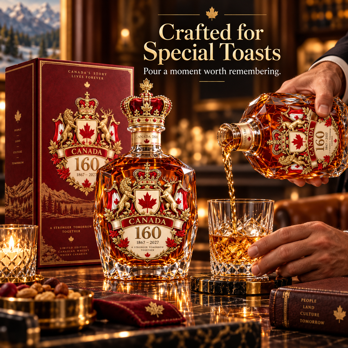 🍁🇨🇦 Canada 160 Collector Decanter ✨